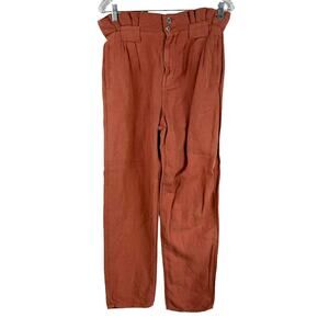 Veronica Beard NWT Karter Pleated Crop Pants Mocha Color Size 4 **NO BELT**